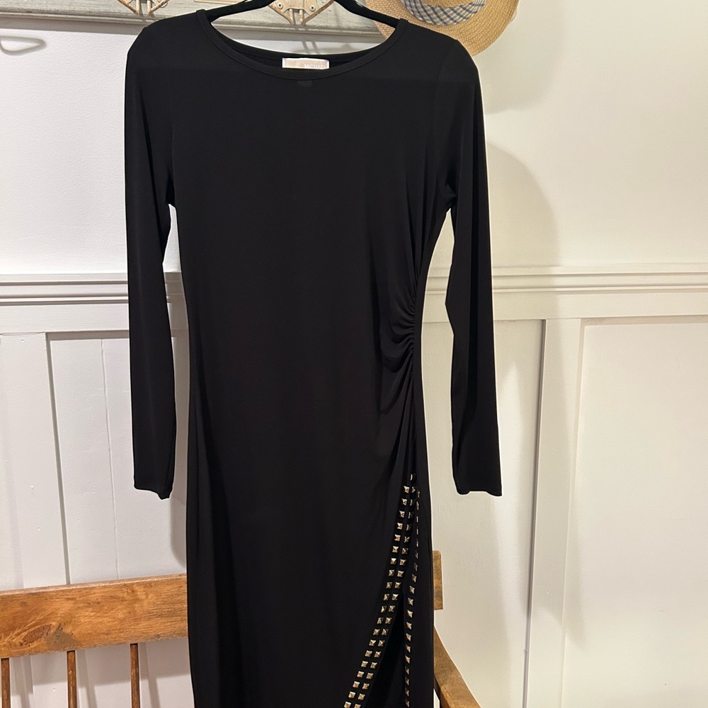 Michael Kors Black Dress with Gold Accents. NWOT perfect condition